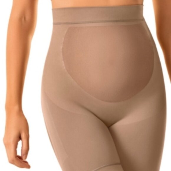 #451 Leonisa Women S Seamless Maternity Support Panty  Soft Natural Medium - Picture 1 of 2
